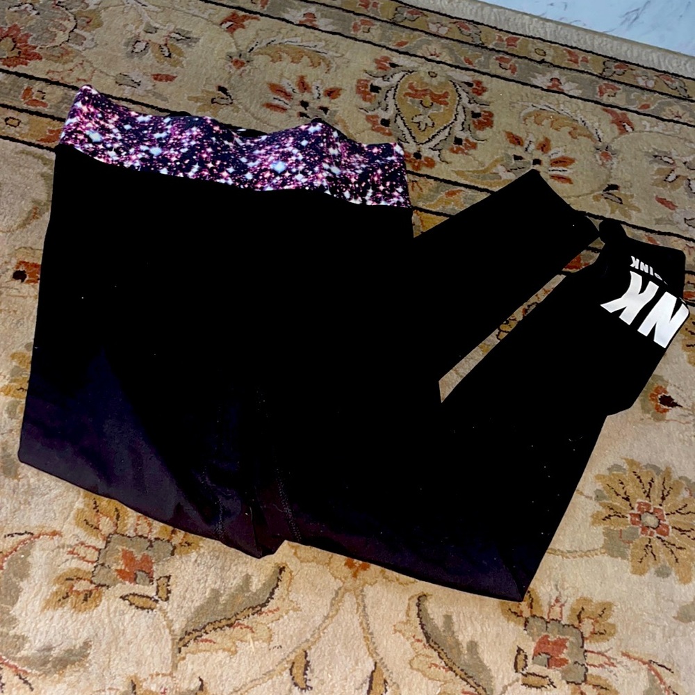 Full length vintage vs pink galaxy leggings